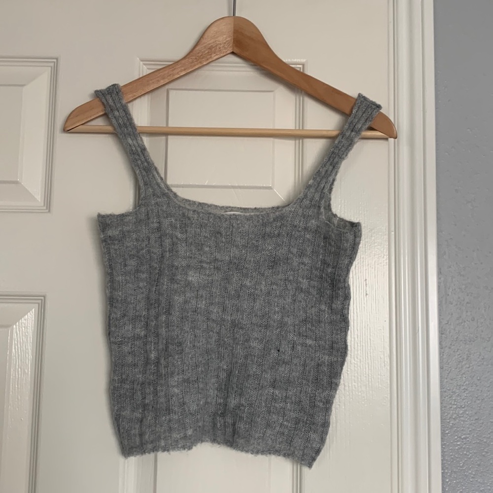 Mango Square Neck Knit Tank Top